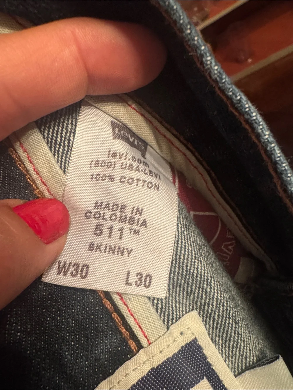 Levi's Dark Blue Denim Jeans with Contrast Label